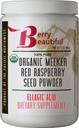 Berry Vakker Organic Meeker Rød bringebærfrøpulver (ellagisk syre, fiber) - 1 lb (454g) - Kaldpresset fra US-Grown Raspberry