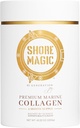 Shore Magic Premium Marine Collagen pulver Typer I-IV Wild Fish-kildet, Hydrolysert, Unflavored & Odorless ® 9g Protein Per Serving - Støtter hud, hår, negler, joints & Bones