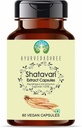 Shatavari Extract 500mg - 60 vegetariske kapsler | Asparagus Racemosus | Alle naturlige | 100% vegansk | Glutenfri | GMP sertifisert.