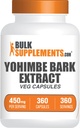 BulkSupplements.com Yohimbe Extract Kapsler - Yohimbe Bark Extract, Yohimbe Kosttilskudd, Herbal Supplement - Glutenfri, 1 Veg Kapsel per servering, 360 Kapsler (pakke med 1)