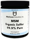 Mericon Industries MSM økologisk svovel pulver ® MSM Supplement for betenthet, hårvekst, sunn hud, og økt energi ® Non-GMO, Vegansk, Glutenfri, Soya Gratis (8oz)