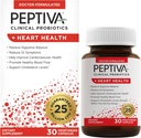 Peptiva Probiotika Hjerte Helse - Helse støtte Supplement, 25 milliarder CFU, Multi-Strain Probiotic, Lactobacillus Acidophilus, Bifidobacterium, Digestiv støtte - 30 Vegetariske kapsler