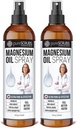 Pure Topical Magnesium Olje Spray, Ultra Fast Absorpsjon for bedre helse, ren Zechstein Brine - (2 flaskeverdipakke)