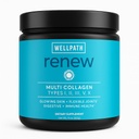 WellPath Renew Multi Collage Protein Powder for kvinner | Hår, negler, hud | Hydrolysert Grass-Fed Bovine, Marine, & Kylling kilder Collage Peptider | Typer I, II, III, V, X | 11 oz | 40 Serveringer