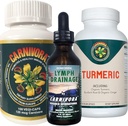 Carnivora Triple Play - immunsystemstøtte, lymfesystem Flush, og forsterkning for ledd og diasjon (Bundle med 1 flaske hver av Carnivora Vegi-Caps, Lymph Drainage, og Turmeric)