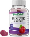 Greenfield Nutritions Halal Immune Support Elderbær Gummies for voksne - støtter ditt immunsystem naturlig med Halal Sink og vitamin C Gummy - 60 Delicious Blandet Berry Gummies Halal vitaminer