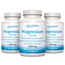 Magnesium 400mg [høy potens] Supplement - Magnesiumoksid for immunstøtte, Muskelgjenvinning, Leg Cramps, Avslapping - 3 Pakke totalt 360 Count