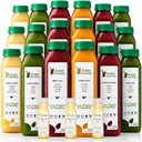 3 dagers juice rensing av rå fontene, alle naturlige rå detox rensing, juice for kroppshvile, kalde presset juice raskt, flott måte å hoppe i gang en sunn diett, 18 flasker 12oz, 3 ginger Shots