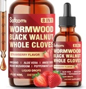 Satoomi 8in1 Wormwood flytende dropper med svart Walnut, hele klover og 5 mer - 60 ml for 60 dagers forsyning
