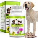 Melk Thistle for hunder, 180 Chewable Tabletter Melk Thistle Supplement for hunder Naturlig lever støtte for kjæledyr, nyrerens og reparasjon, Boosts Immune System Peking Duck Flavor