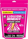 VITAL 4U® Flytende energi Shot - Kaffe og sjokolade Cherry Combo Pack, Ginseng, B vitaminer, naturlig søtet, 24 ct