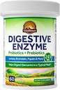Vitalitown Digestive Enzyme | 3-i-1 Formula | Probiotika + Prebiotika | 60 Veg Caps | 245 mg | Seven Key Enzymes | Bromelain, Lactase | for Digestion | Vegansk, ikke-GMO