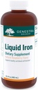 Genestra merker flytende jern | Colloidal Mineral Supplement | Naturlig bringebær Flavor | 16,2 fl oz.