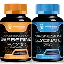 Berberin Supplement 1500mg - Liposomal Berberin med Ceylon Cinnamon │ Magnesium Glycinate Kapsler - 750mg - Magnesium Supplement høy absorpsjon Supplement