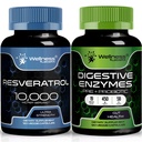 WELLNESS LABSRX Resveratrol kapsler 10.000 mg - Digestive Enzymes 450 mg