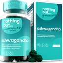 Ashwagandha Gummies for kvinner og menn, Ashwagandha rot, kosttilskudd for å redusere stress, immunitet og forbedre søvn, Glutenfri og ikke GMO, 60 Vegan Ashwagandha Gummies