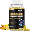 Glucosamine Chondroitin Gummies - 60 Felles støttetilskudd - 1500mg Ekstra styrke med MSM, Elderbær, Turmeric - Cartilage & Immune Support for voksne, menn og kvinner Vegan - lett å svelge
