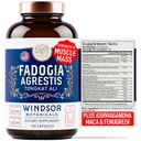 Fadogia Agrestis og Tongkat Ali Supplement - Fadogia Agrestis 600mg, 500mg Longjack Tongkat Ali for menn, Maca Root, Fenugreek, Ashwagandha, Sa Palmetto å støtte energi, Stamina, Vitalitet - 120Caps