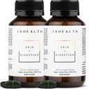 JSHealth Vitaminer Hud og Digestion Formula Hud Vitaminer | Klart hudtilskudd med sink for Acne | Acne Kosttilskudd for ren sunn hud | Acne behandling for tenåringer og voksne | 120 greve
