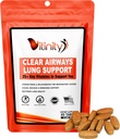 VITINITY Lung renser respiratorisk immunstøtte Supplement,25+Key Ingredient Lung helse Detox for å puste, Astma, Seasonal Allergy tablett(15 dag)