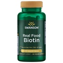 Swanson Real Food Biotin vitamin B-7 Håret Nail Metabolisme Helse fra organisk kolibri Tre Ekstrakt Vegansk Glutenfri Ikke-GMO B7 5000 mg 90 Veggie Caps (Kaps)