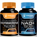 WELLNESS LABSRX NAD Supplement, 1500 mg - NAD + med Resveratrol│Berberine 1500 mg - Berberine med Ceylon Cinnamon