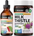 BIO KRAUTER Schisandra Tinktur 4 Fl. Oz. & Melke Thistle 60 Gummies