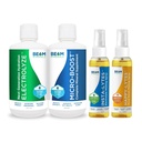 Beam Minerals Micro-Boost Humic Mineral Blend & Elektrolysere Flytende og Insta-Lytes Naturlig flytende Electrolytes 2oz og Happy-Lytes Fluvic Electrolyte Misting Spray 2oz