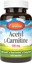 Carlson Labs Acetyl L-Carnitine, 500 mg, 120 kapsler