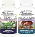 Host Defense Bundle med MycoBotanicals Hjerne * Kapsler, 60 greve & MycoBotanicals Stress Dekompresjon * Kapsler, 60 greve - Støtte Minne & Fokus - Støtte Avslapning *