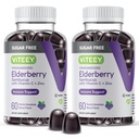 VITEEY Sambucus Elderberry Gummies for voksne og tenåringer + sink & vitamin C - sukker gratis - Immun Support & Booster Herbal Supplement - Vegan, Glutenfri, Gelatinfri, GMO Gratis, Chewable Berry Flavored