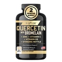 Quercetin med Bromelain, Stinging Nettle Supplement, Zink Vitamin C Vitamin D | Ikke-GMO, Glutenfri | laget i USA | 2 måneders forsyning