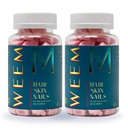 WEEM Håret og negler Gummies - støtter sunn hår - Vegan biotin vitaminer for kvinner og menn støtter raskere hårvekst, sterkere negler, sunn hud, ekstra styrke (2)