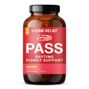 STONE RELIEF Pass AM – dagtid Herbal Nyre Støtte for relief, komfort og økt flyt (180 kapsler + steinfanger + trykt guidebok)
