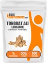 BulkSupplements.com Longjack Extract pulver - Tongkat Ali Extract, Tongkat Ali for menn og kvinner - Glutenfri, 1g per servering, 500g (1,1 lbs) (Pack of 1)