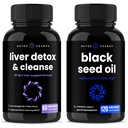 NutraChamps Liver Cleanse Detox og Svart Seed Oil Capsules Bundle