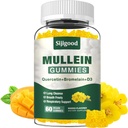 Mullein Gummies for Lungs, Mullein Leaf Extract Supplement for digestiv og respiratorisk og immun støtte med Bromelain, Quercetin, Mango Flavor, 60 greve