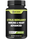 Citrus Bergamot med Olive Leaf, Hawthorn Berry & More - Kombinert formel for sirkulatorisk helse, beskyttende funksjon, hud helse - 210 kapsler - 105 dager