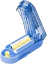Pill Cutter Splitter for små og små piller, justerbar tablett Splitter nøyaktig skjære flere piller på en gang. Skarp Blade med sikkerhetsvakt. (Klein Blue)
