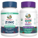 MaryRuth Organics Sink (Tart Raspberry) & Kids Immunitet Gummies (Mixed Berry) | Clean Label Project Verifisert | Vitaminer for immunitet og generell helse | Vegan, ikke-GMO, Ingen Gelatin