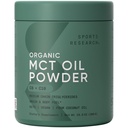 Sportsforskning Økologisk MCT oljepulver - Keto & Vegan MCTs C8, C10 fra kokosnøtter - fettsyre Hjerne & Kropps brensel, ikke-GMO & Glutenfri - Uslavorert, Perfekt i Kaffe, Te & Protein Skaker - 10,6 oz
