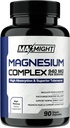 Magnesiumkompleks, 210 mg Elementalt Magnesium, Glycinat, Citrat & Malat, Ikke-GMO, Max absorpsjon, Muskel, Mood, Energi, 90 Vegan Kapsler