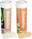 Drinklits Hydration Tabletter - Electrolytes & Vitaminer | Ginger-Lime og Orange - 2 pakke (20 Serveringer)