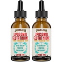 Liposomal glutathion flytende 2000MG – Antioksidant detox Supplement for kvinner og menn, aldring forsvar, leverfunksjon og energi, med hyaluronsyre + Aloe Vera + vitamin C, naturlig og vegansk, 4 FL.OZ