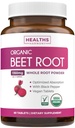 USDA Økologisk Beet Root Powder (60 tabletter) 1350mg Beets Per Serving Med Svart Pepper For Ekstra Absorpsjon - Super Antioksidant og Nitrat Supplement for Athletic Performance og Stamina- Ingen kapsler