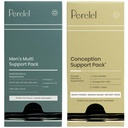 Perelel Conception Support Pack & Mens Multi Support Pack, Prenatal Multivitamin for fruktbarhets velvære og daglig multivitamin for menns velvære, 60 daglige piller