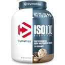 Dymatisere ISO100 Whey Protein pulverisolate, informasjonskapsler og krem, 25g protein, 5 pund, 5,5 g BCAA, mindre enn 120 kal., Glutenfri, 1g fett, 1g sukker, 2g karbohydrater (74 serveringer)