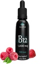 B12 1000 mcg, 2oz 120 serveringer, bringebær flavor, Methylcobalamin sublingual drops