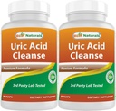 Best Naturals Uric Acid Cleanse Vitaminer for menn og kvinner - 90 Veggie Capsules (90 greve (pakke med 2))