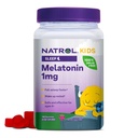 Narol Kids Melatonin 1 mg, Kosttilskudd for Restful Sleep, Melatonin Gummier for barn, 180 Raspberry-Flavored Gummies, opp til en 180 dagers forsyning